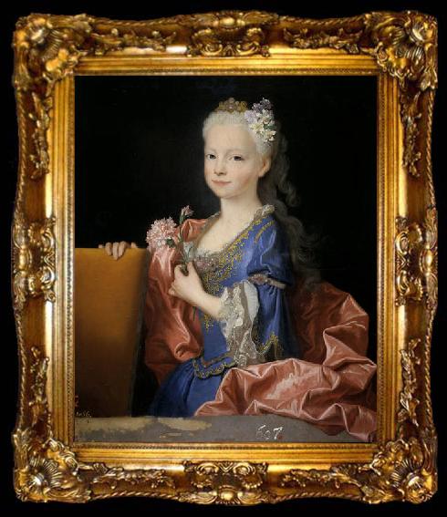 framed  Jean Ranc Portrait of Maria Ana Victoria de Borbon, ta009-2